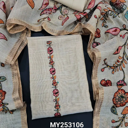 Beige tissue silk cotton salwar material my253106-Neidhal