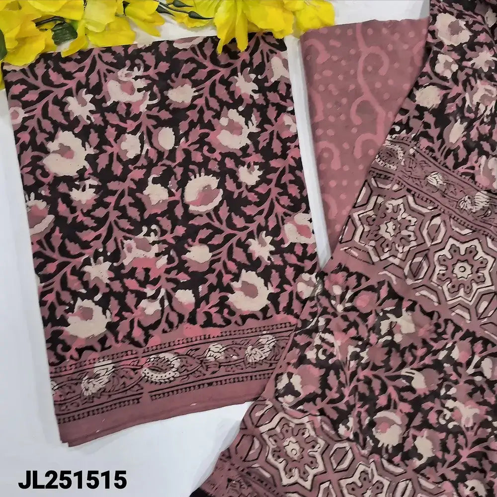Black base pink block printed cotton salwar material jl251515-Neidhal