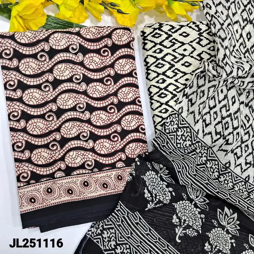 Black base printed pure cotton salwar material jl251116-Neidhal