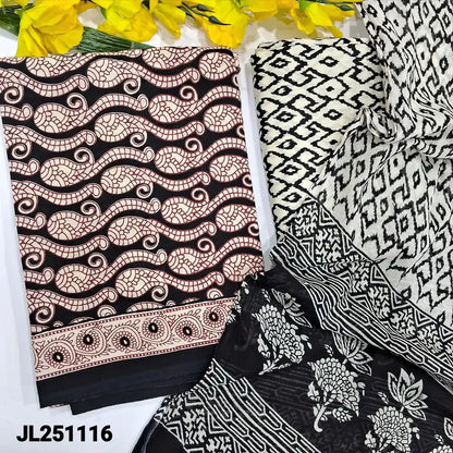 Black base printed pure cotton salwar material jl251116-Neidhal