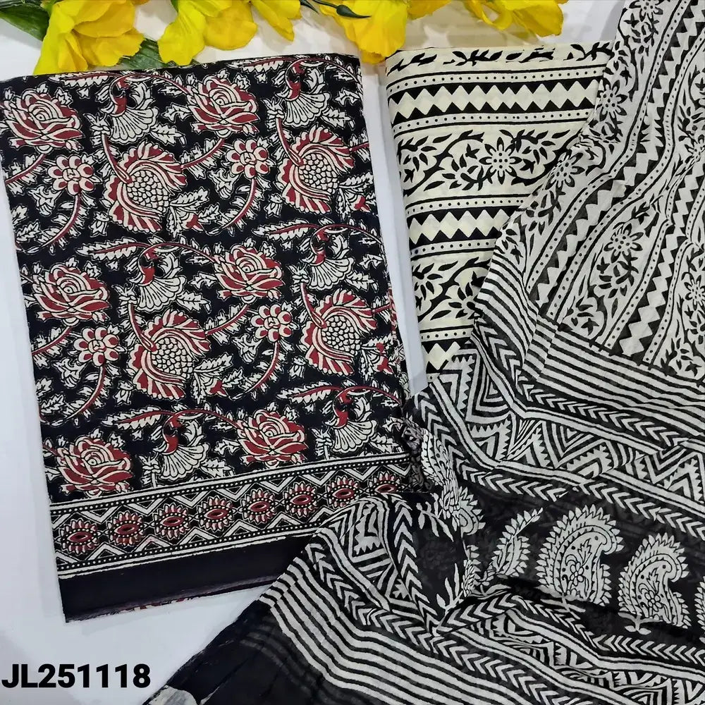 Black base printed pure cotton salwar material jl251118-Neidhal