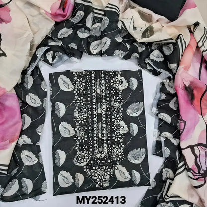 Black brasso silk cotton salwar material my252413-Neidhal