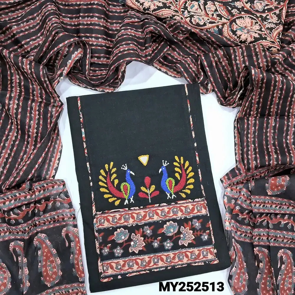 Black cotton salwar material my252513-Neidhal