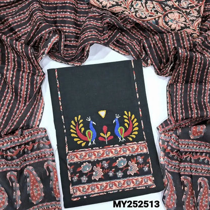 Black cotton salwar material my252513-Neidhal