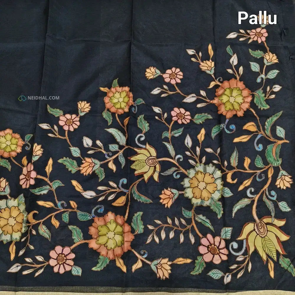 Black designer kota saree ns130-Neidhal