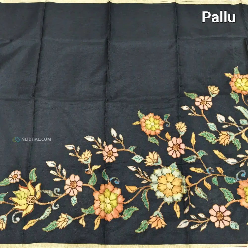 Black designer kota saree ns130-Neidhal