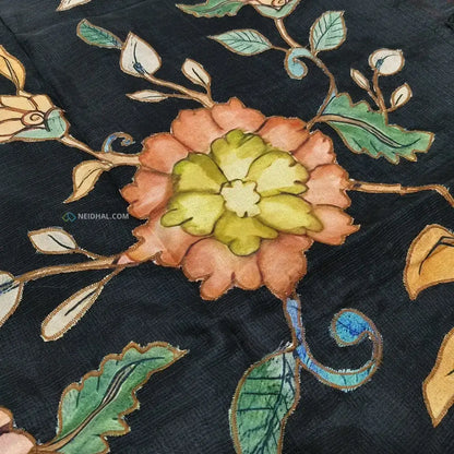 Black designer kota saree ns130-Neidhal