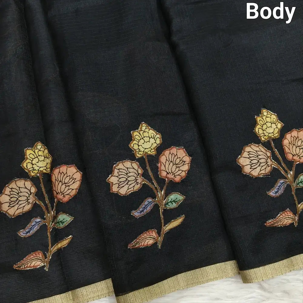 Black designer kota saree ns164-Neidhal