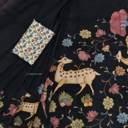 Black designer premium kota saree ns198-Neidhal