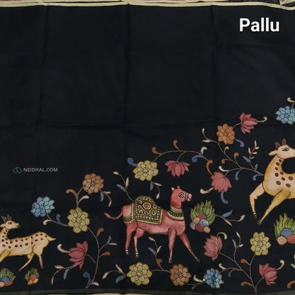 Black designer premium kota saree ns198-Neidhal