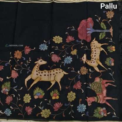 Black designer premium kota saree ns198-Neidhal