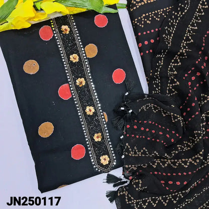 Black designer pure mul cotton salwar material jn250117-Neidhal