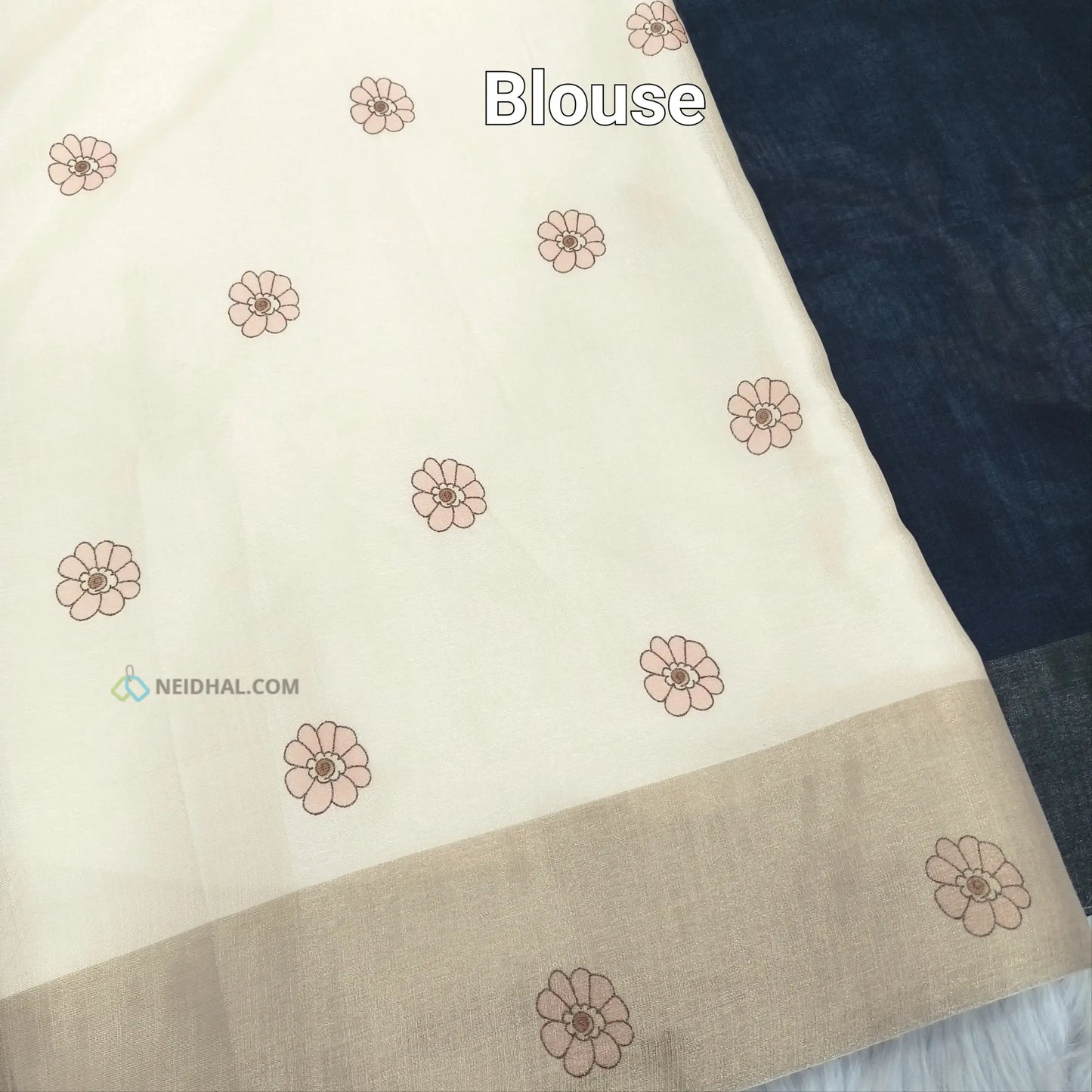 Black digital printed soft fancy silk cotton saree ns71-Neidhal