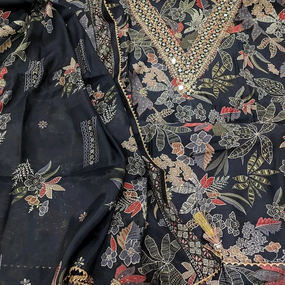 Black digital printed soft silk cotton salwar material ap251505-Neidhal