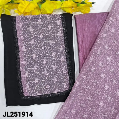 Black fancy crinkled silk cotton salwar material jl251914-Neidhal