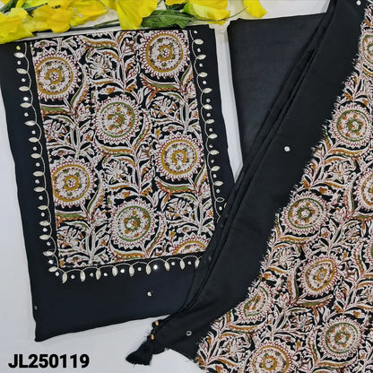 Black fancy silk cotton salwar material jl250119-Neidhal