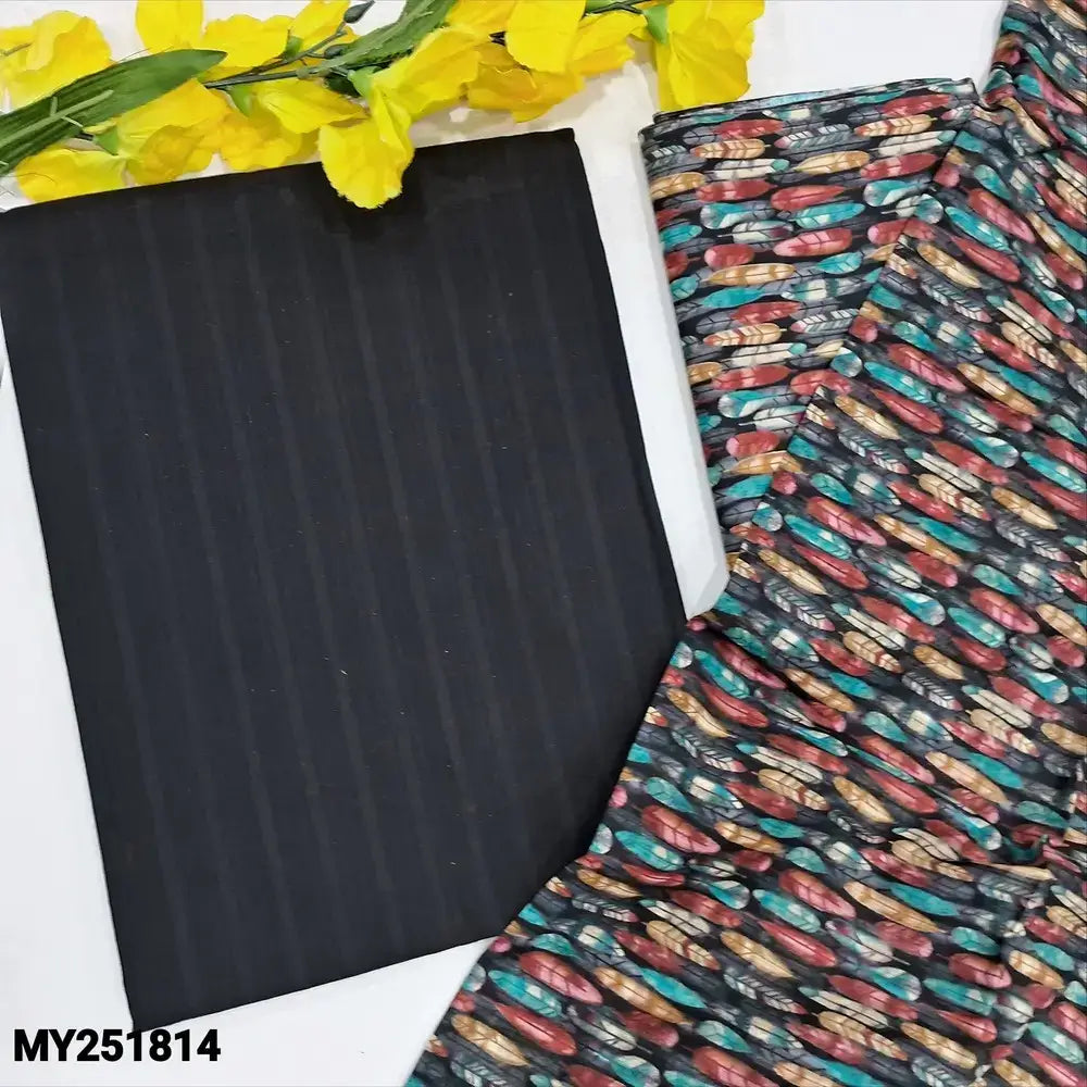 Black jakard cotton salwar material my251814-Neidhal