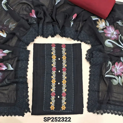 Black jakard cotton salwar material SP252322-Neidhal