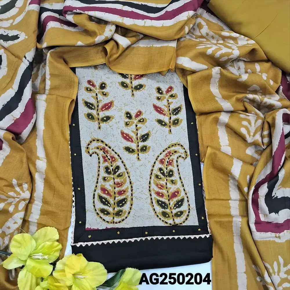 Black jam cotton salwar material ag250204-Neidhal