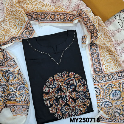 Black jam cotton salwar material my250718-Neidhal
