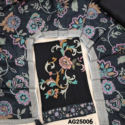 Black liquid fabric salwar material ag252006 Neidhal