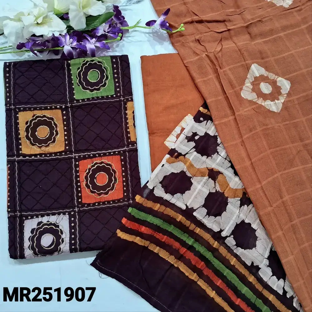 Black original wax batik dyed cotton salwar material mr251908-Neidhal