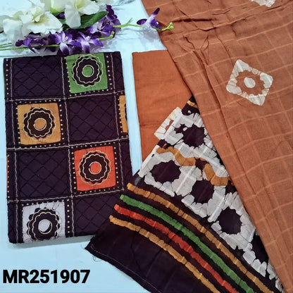 Black original wax batik dyed cotton salwar material mr251908-Neidhal