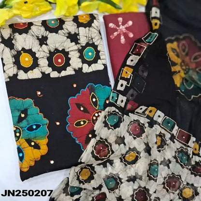 Black original wax batik pure cotton salwar material jn250207-Neidhal