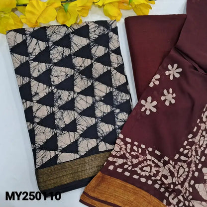 Black original wax batik soft cotton salwar material my250110-Neidhal