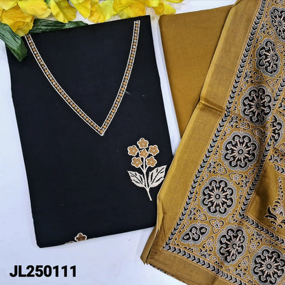 Black premium cotton salwar material jl250111-Neidhal