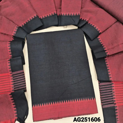 Black premium handloom cotton salwar material ag251606-Neidhal