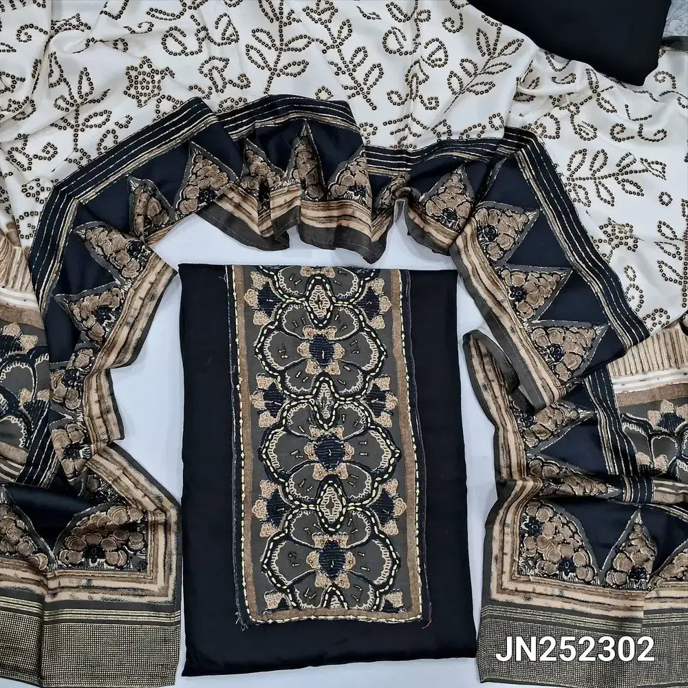 Black premium modal cotton salwar material jn252302-Neidhal