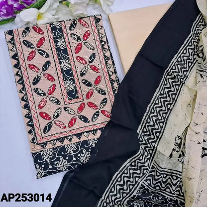 Black printed cotton salwar material ap253014-Neidhal