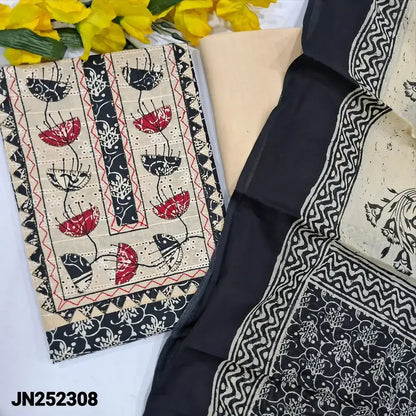 Black printed cotton salwar material jn252308-Neidhal