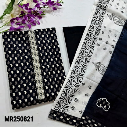 Black printed cotton salwar material mr250821-Neidhal