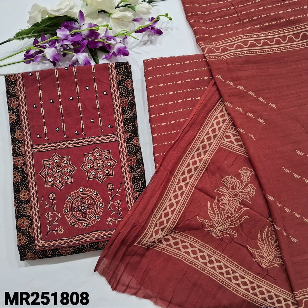 Black printed cotton salwar material mr251808-Neidhal