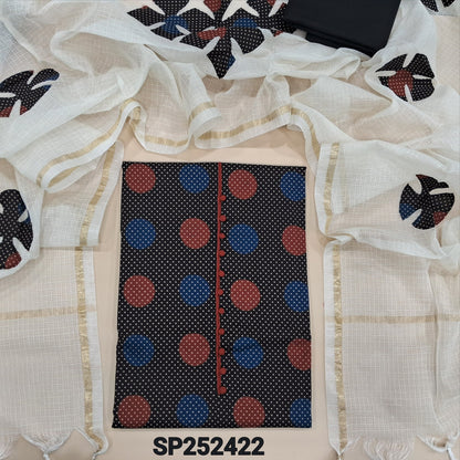 Black printed cotton salwar material SP252422-Neidhal