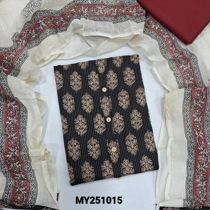 Black printed kantha cotton salwar material my251015-Neidhal