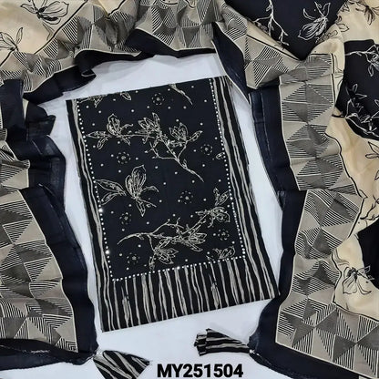 Black printed premium cotton salwar material my251504-Neidhal