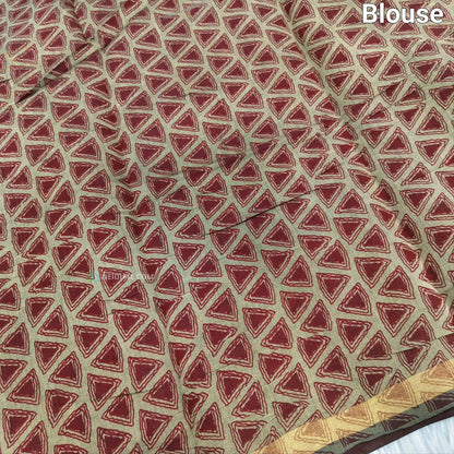 Black printed semi chanderi silk cotton saree ns67-Neidhal