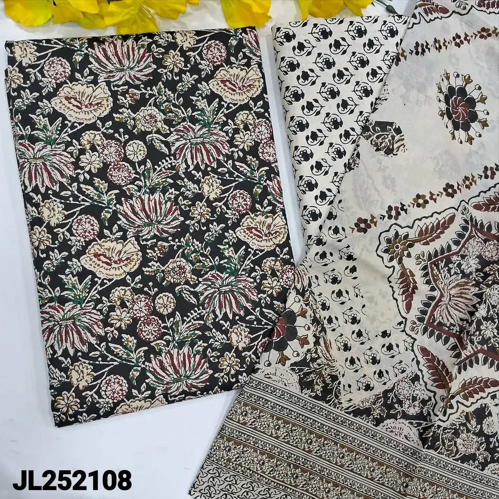 Black printed soft cotton salwar material jl252108-Neidhal