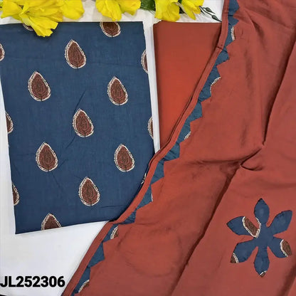 Black printed soft cotton salwar material jl252307-Neidhal