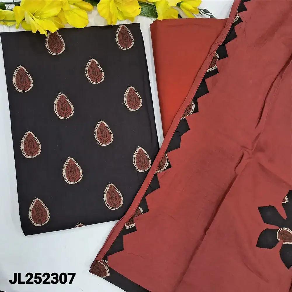 Black printed soft cotton salwar material jl252307-Neidhal