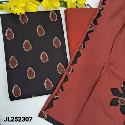 Black printed soft cotton salwar material jl252307-Neidhal