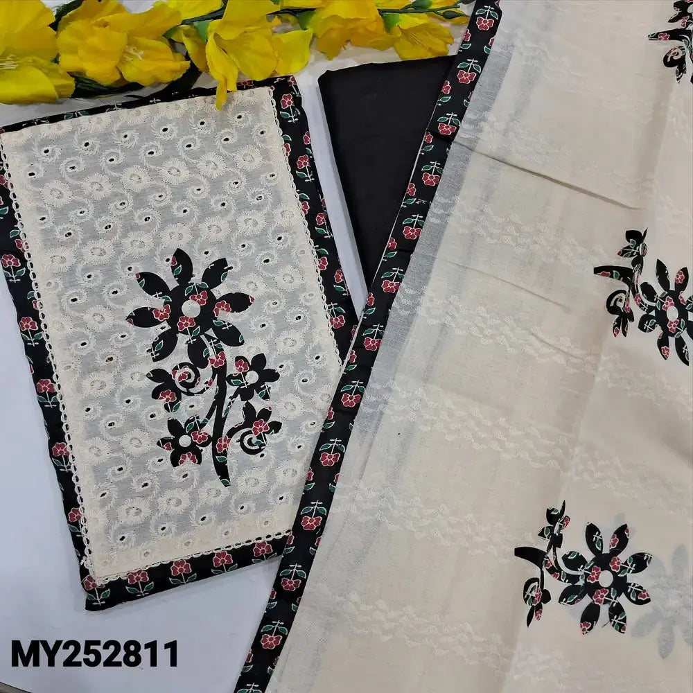Black printed soft cotton salwar material my252811-Neidhal