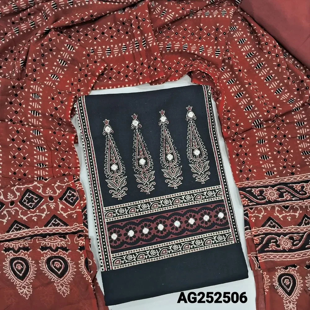 Black pure cotton salwar material ag252506 Neidhal