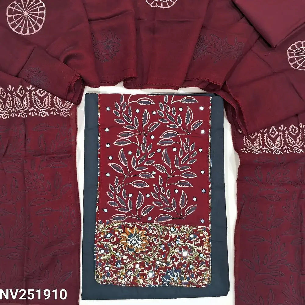 black pure cotton unstitched salwar material nv251910-Neidhal