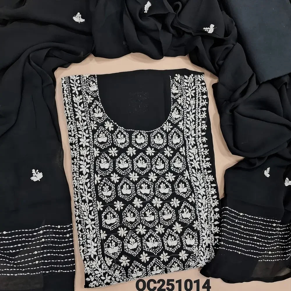 Black pure georgette salwar material OC251014-Neidhal