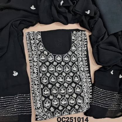 Black pure georgette salwar material OC251014-Neidhal