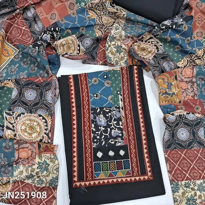 Black satin cotton salwar material jn251908-Neidhal